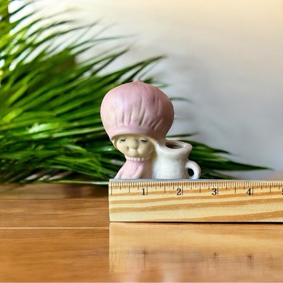 Vintage UCTCI Japan Ceramic “Poppet” Girl Bud Vase Figurine – 1970s - Picture 10 of 12